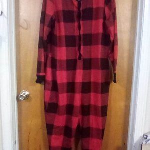 2X Old Navy buffalo plaid one piece pj
